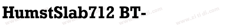 HumstSlab712 BT字体转换